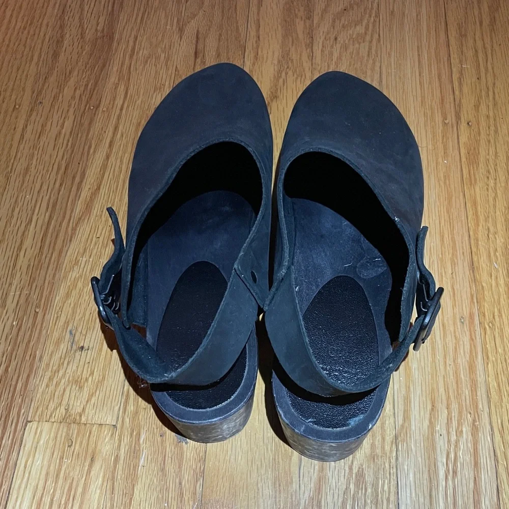 Bryr Daphne Monochrome Black Leather Clogs 40 - Picture 9 of 10